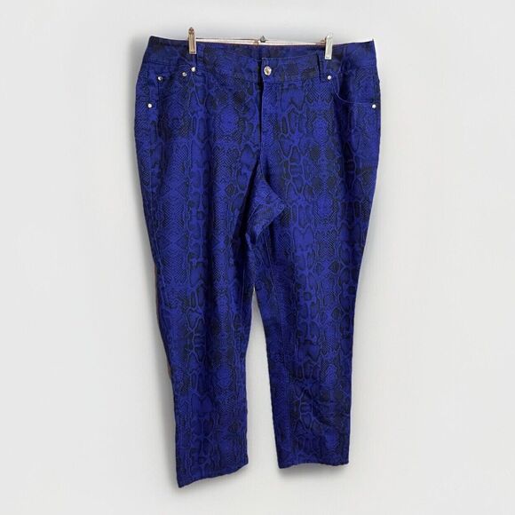 Lane Bryant Pants - Lane Bryant Jeans Size 20 Leopard Animal Print Stretch Denim Purple